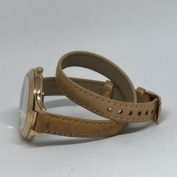 Michael Kors MK4288 Women's Beige Leather Analog S - Picture 9 of 12